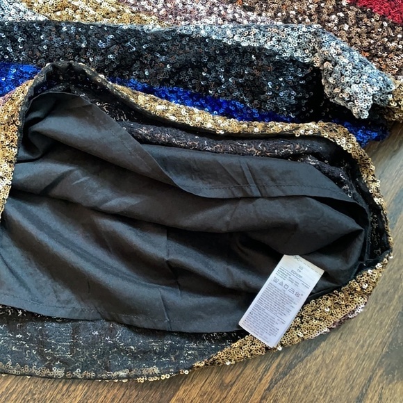 Rainbow Stripe Sequin Mini Dress GAP - Picture 7 of 8